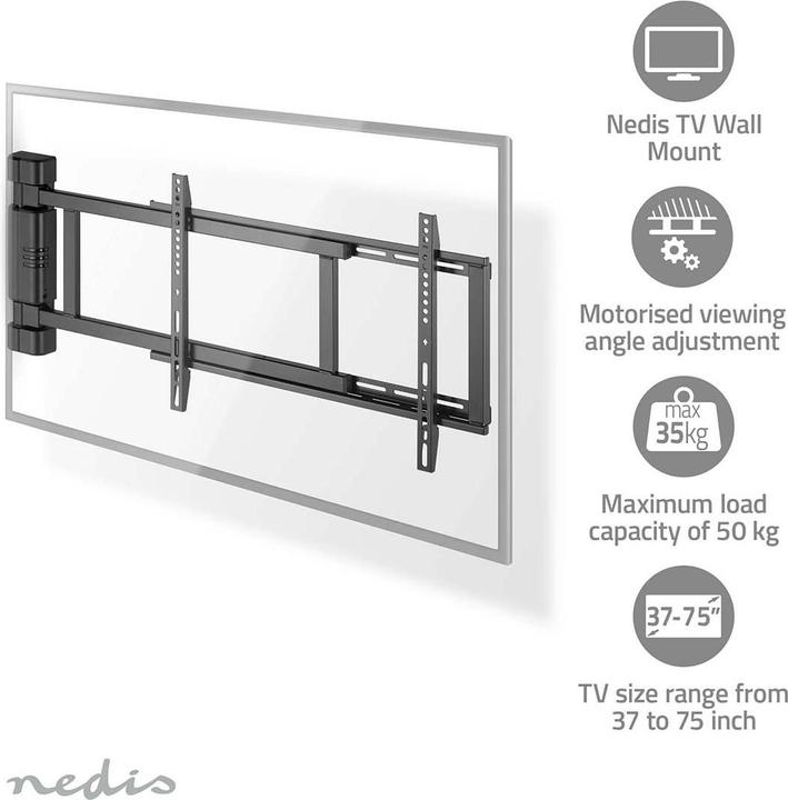 Produktbild Nedis Motorisierte TV-Wandhalterung (Wand, 75", 50 kg)