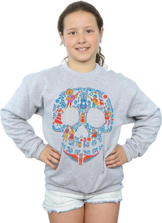 Actual product image Disney Girls Coco Skull Pattern Sweatshirt (140, 146)