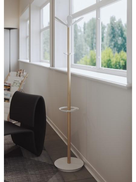 Produktbild Alba Garderobenst„nder "NAHOW", H”he: 1.750 mm, Buche / weiá