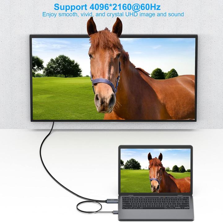 Actual product image Benfei HDMI - DisplayPort cable (1.83 m, DisplayPort)