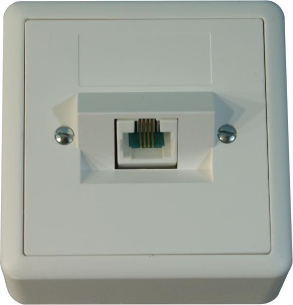 Actual product image Elbro AP socket 1×RJ45/u 4P ITplus EDIZIOdue white