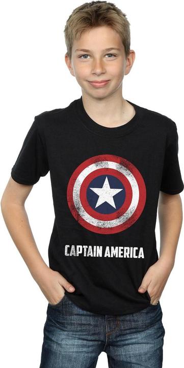 Image du produit - T-shirt CAPTAIN AMERICA SHIELD TEXT - Garçon (152, 158)