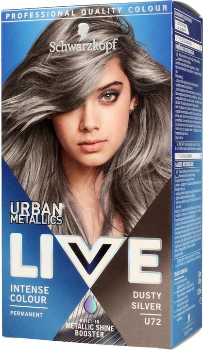 Productafbeelding Schwarzkopf Live Urban Metallic Haarverf U72 Dusty Silver (U72 Stofzilver)