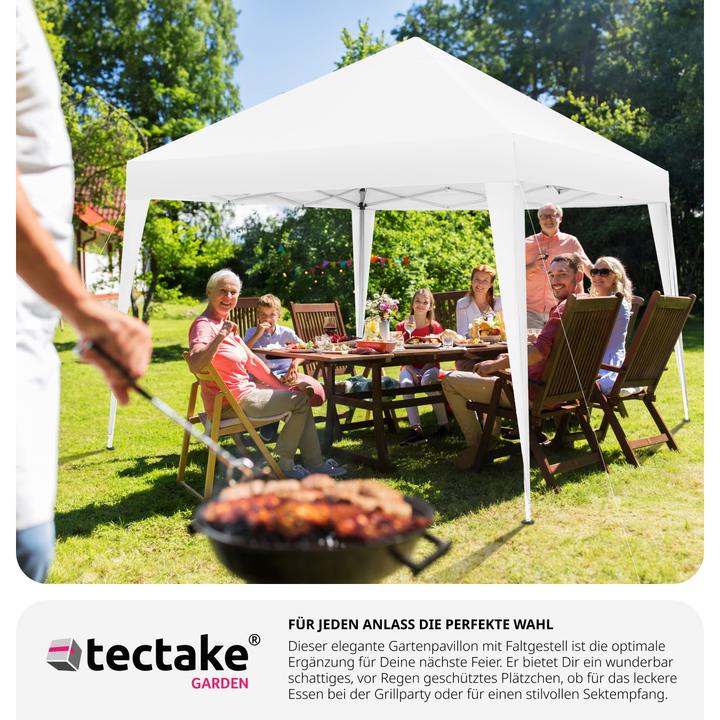 Actual product image tectake Folding Gazebo Linosa | 3x3m with UV protection (300 cm, 300 cm)