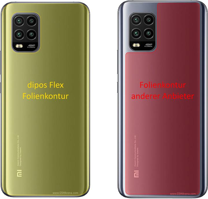Produktbild Dipos Displayschutzfolie Full-Cover 3D (2 Stück, Xiaomi Mi 10 Lite)
