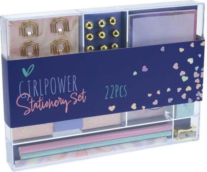 Produktbild Schreibwaren-Set Gold/Lila, 22-tlg.