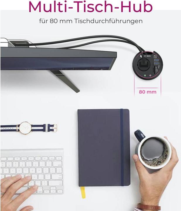 Produktbild Icy Box IB-HUB1430-CR (USB-C, 3 Ports)