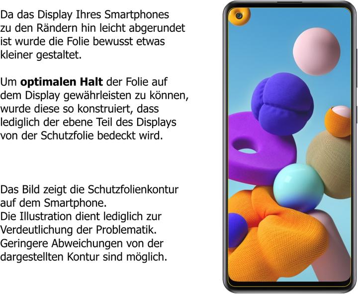 Actual product image Dipos Screen Protector Anti-Glare (1 Piece, Samsung Galaxy A21s)