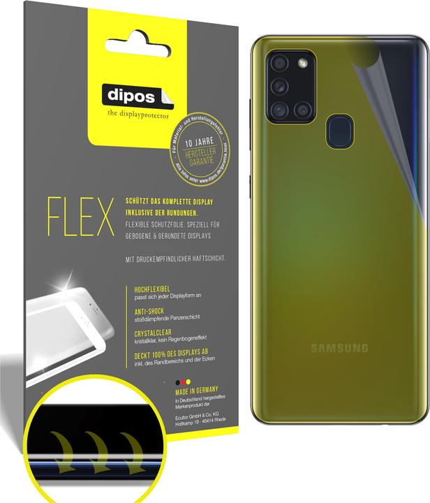 Produktbild Dipos Displayschutzfolie Full-Cover 3D (2 Stück, Samsung Galaxy A21s)