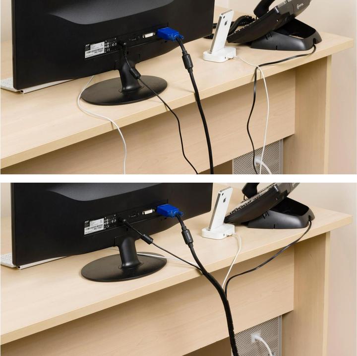 Actual product image Steffen Cable conduit D-Line Tidy 10-40 x 10-40 mm, 2.5 m, black (Cable conduit, 250 cm)