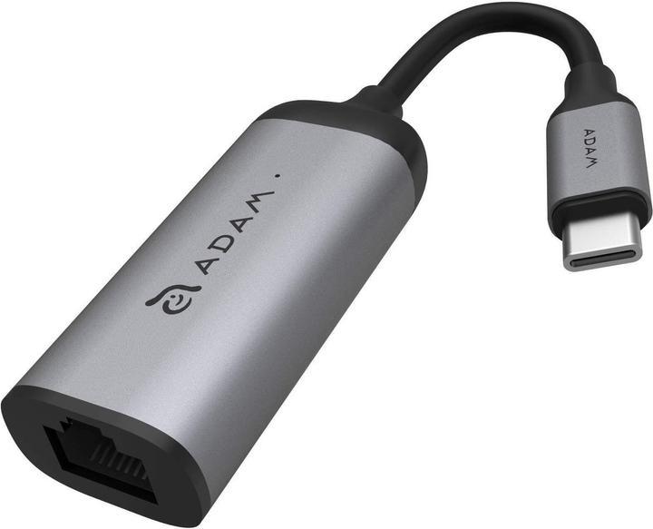 Produktbild Adam Elements CASA e1 - USB-C Ethernet Adapter, grey (USB-C, RJ45 (1x))