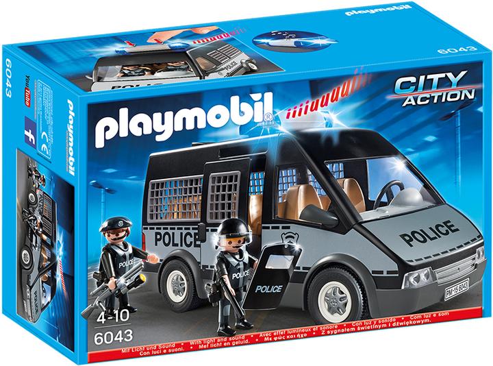 Playmobil Polizei-Mannschaftswagen mit Licht und Sound (6043, Playmobil City Action)