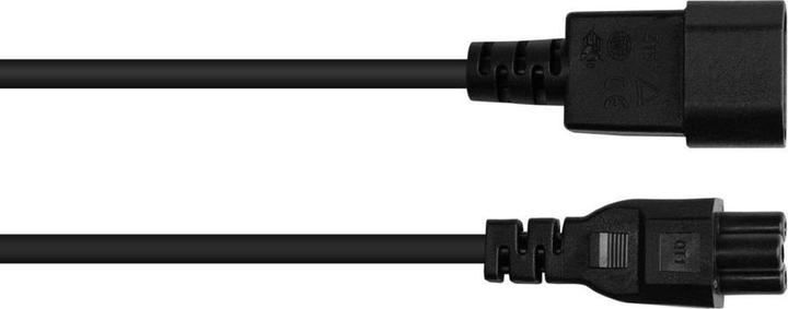 Produktbild Varia Kaltgerteverlngerung C14 (gerade) an C5 (gerade), schwarz, 1,00 mm, 3 m (3 m)
