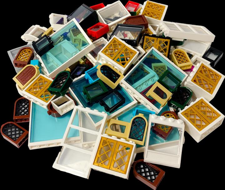 Image du produit LEGO Fenêtres mélangées - 10 pièces - Maison, Bâtiment, Ville, City - NOUVEAU (LEGO Accessoires)