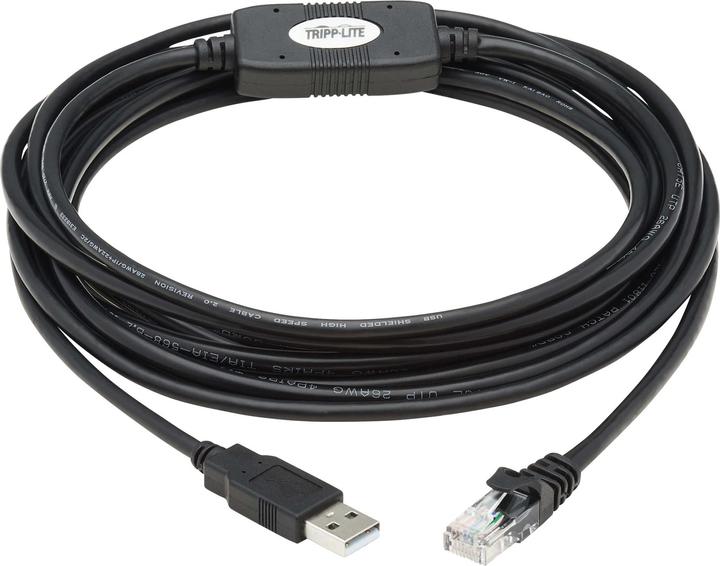 Produktbild Eaton TRIPPLITE USB-A to RJ45 Rollover Console Cable M/M - Cisco Compatible 250 Kbps 15ft. 4,57m Bla (4.57 m)
