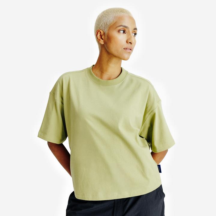 Image du produit Decathlon T-shirt crop femme, vert (XS)