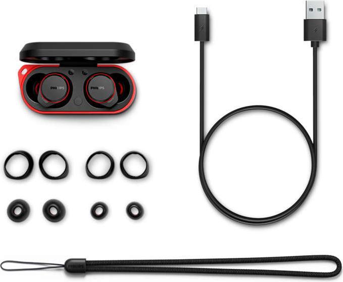 Productafbeelding Philips TAA7507BK/00 Echte draadloze sporthoofdtelefoon Bluetooth Zwart (ANC, 7 h, Draadloze)