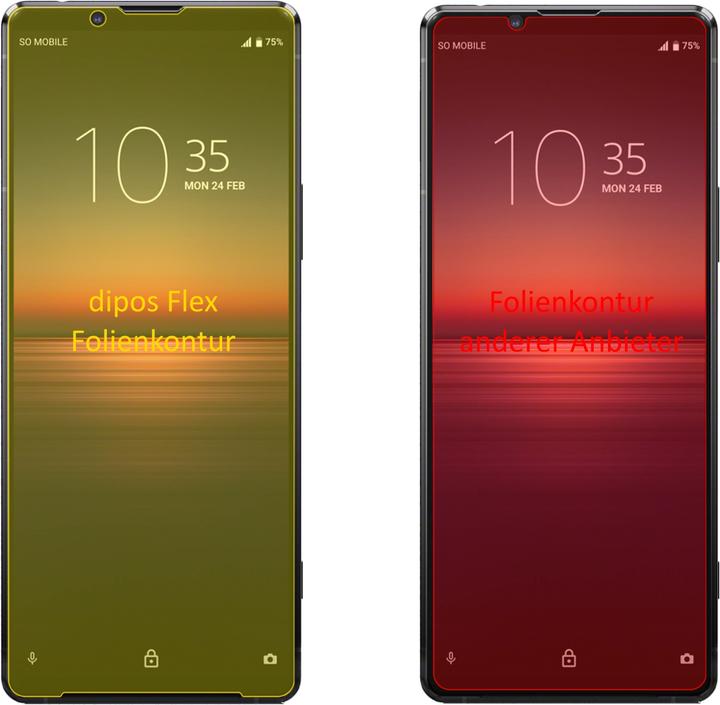 Actual product image Dipos Screen Protector Full-Cover 3D (2 Piece, Sony Xperia 1 II)