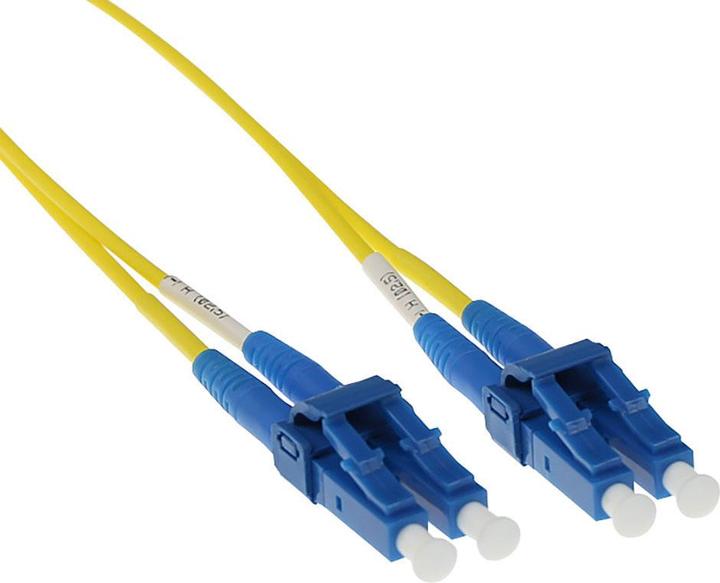 Produktbild 1 meter LSZH Singlemode 9/125 OS2 short boot fiber patch cable duplex with LC connectors (CAT6, 1 m)