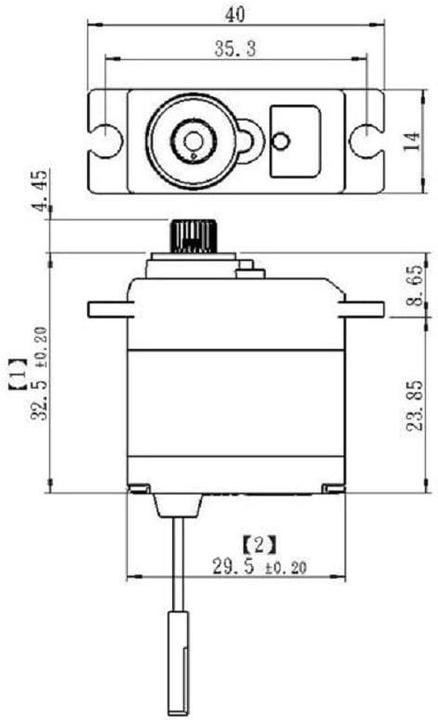 Immagine prodotto Savöx Mini servo SW-0250MG+, 5,0 kg digitale, impermeabile