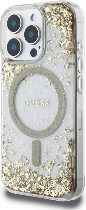 Produktbild Guess HC Resin Bottom Glitter MagSafe case for iPhone 16 Pro - gold (Apple iPhone 16 Pro)