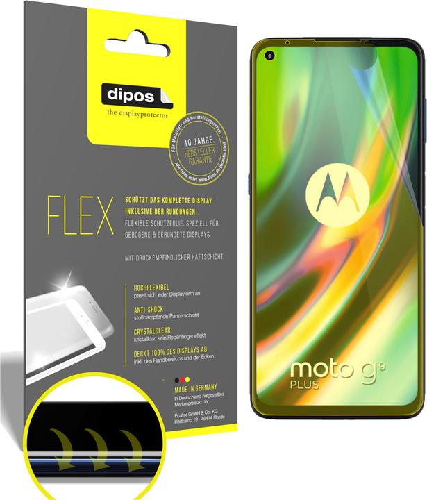 Produktbild Dipos Displayschutzfolie Full-Cover 3D (2 Stück, Motorola Moto G9 Plus)