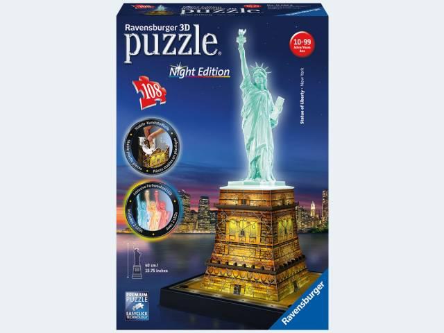 Actual product image Ravensburger Statue of Liberty at night (108 pieces)