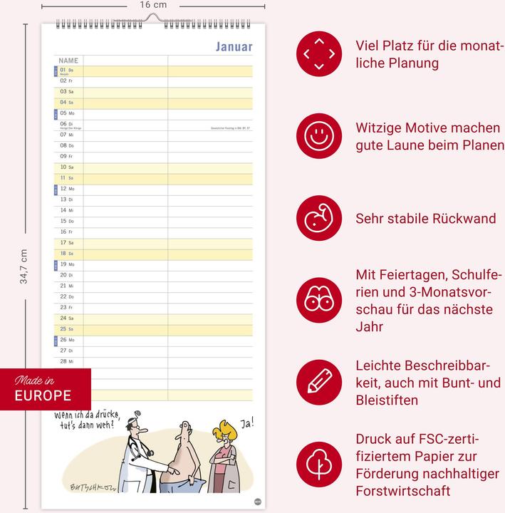 Actual product image Peter Butschkow: Planer für zwei - Du & ich 2026 (German)