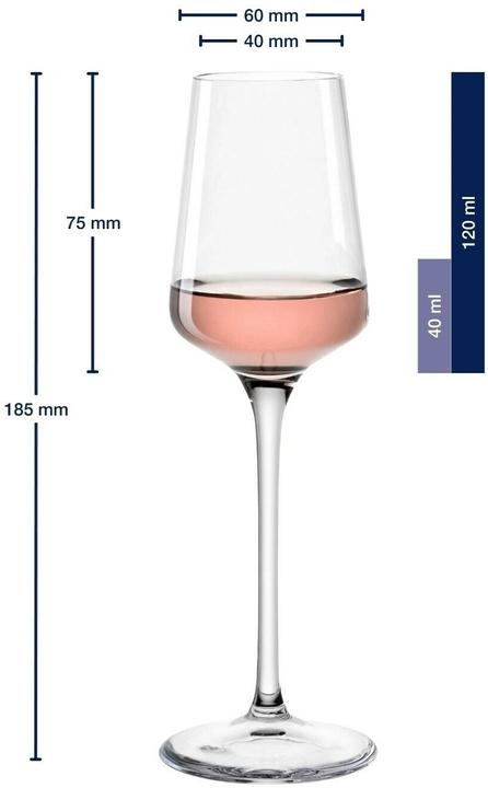 Actual product image Leonardo Trinkglas Puccini 120 ml, 6 Stück, Transparent, Glas (12 cl, 6 Glasses, Red wine glasses)