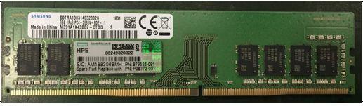 Productafbeelding HPE DIMM 8GB PC4-2666V-E 1Gx8 S (1 x 8GB, 2666 MHz, DDR4 RAM, DIMM 288 pin)
