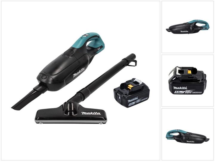 Immagine prodotto Makita DCL 182 T1 B Aspirapolvere a batteria 18 V Nero + 1x batteria 5.0 Ah - senza caricatore (Aspirapolvere)