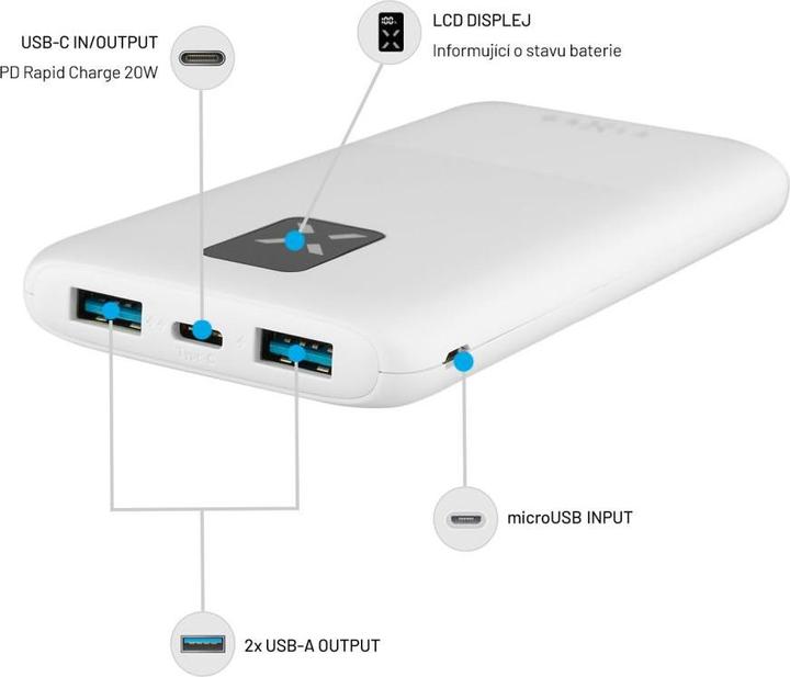 Immagine prodotto Fixed Zen USB-C PD 20W Banca di alimentazione da 10.000 mAh (10000 mAh, 37 Wh)