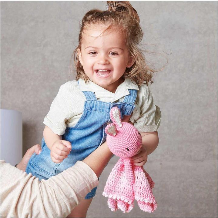 Produktbild Rico Design Häkelset Baby Blankies Hase, 8-teilig