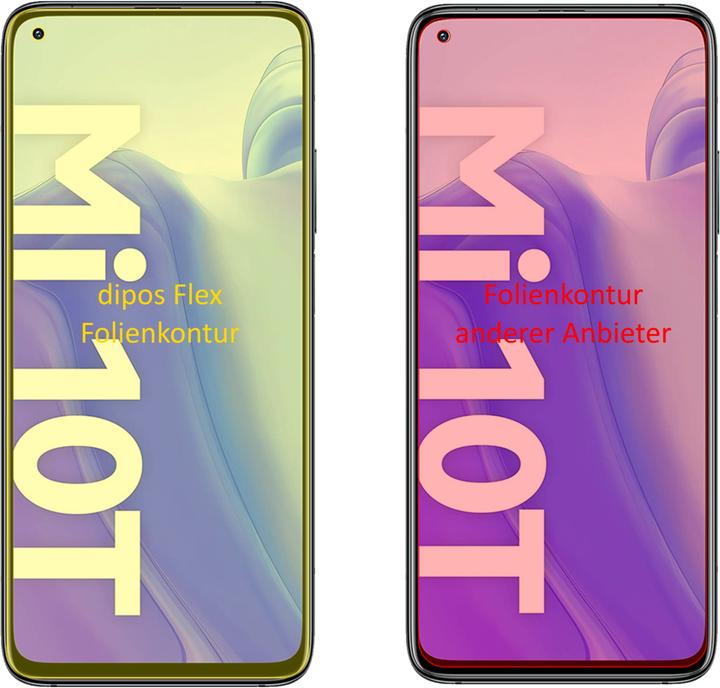 Produktbild Dipos Displayschutzfolie Full-Cover 3D (2 Stück, Xiaomi Mi 10T)