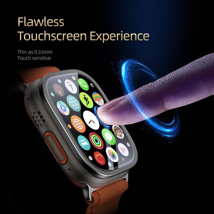 Immagine prodotto Dux Ducis Vetro temperato Flas con cornice in alluminio per Apple Watch Ultra 49 mm - nero