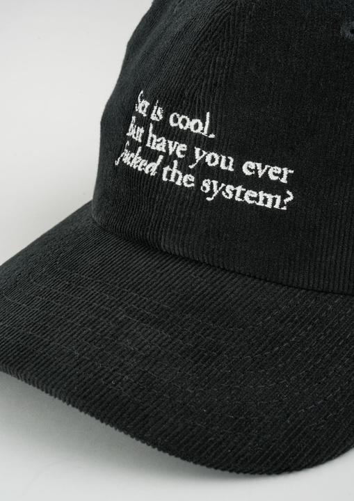 Actual product image Plakativ «F the System» Corduroy Cap Black