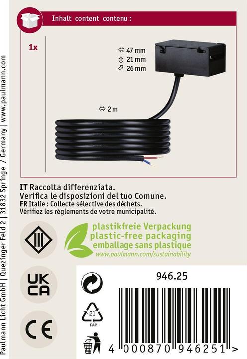 Produktbild Paulmann Gurt-System ULine Einspeisung