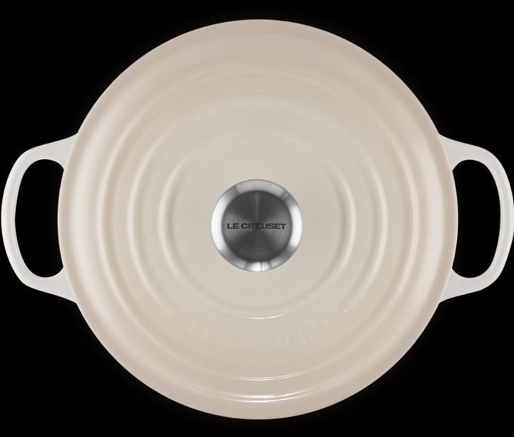 Image du produit Le Creuset Cocotte haute SIGNATURE Meringue (24 cm, Cocotte + faitout, Fonte)