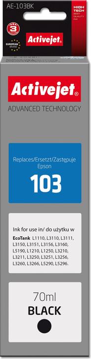 Actual product image Activejet AE-103Bk (Replacement ink Epson 103 C13T00S14A Supreme 70 ml black) (FC)