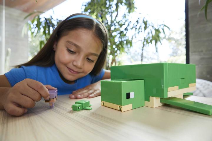 Actual product image Minecraft Transforming Turtle Hideout and Action Figures