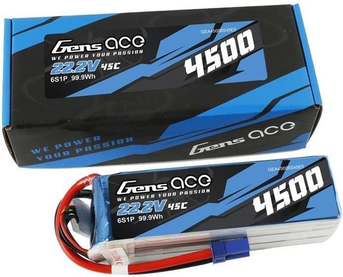 Productafbeelding Gens Ace Batterij 4500mAh 22,2V 45C 6S1P (22.20 V, 4500 mAh)