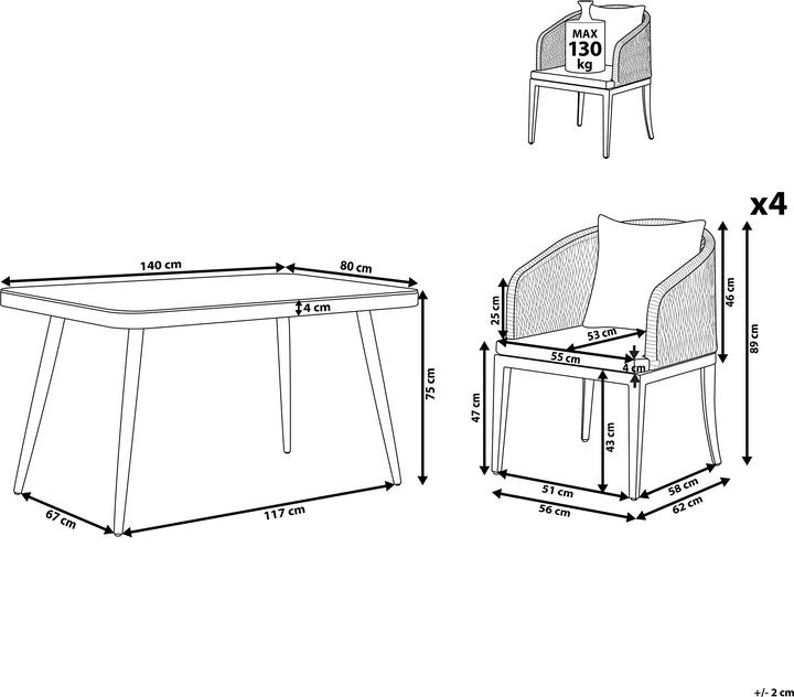 Produktbild Beliani Lipari (140 cm)
