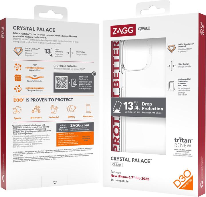Actual product image Zagg Cases Crystal Palace (Apple iPhone 14 Pro Max)
