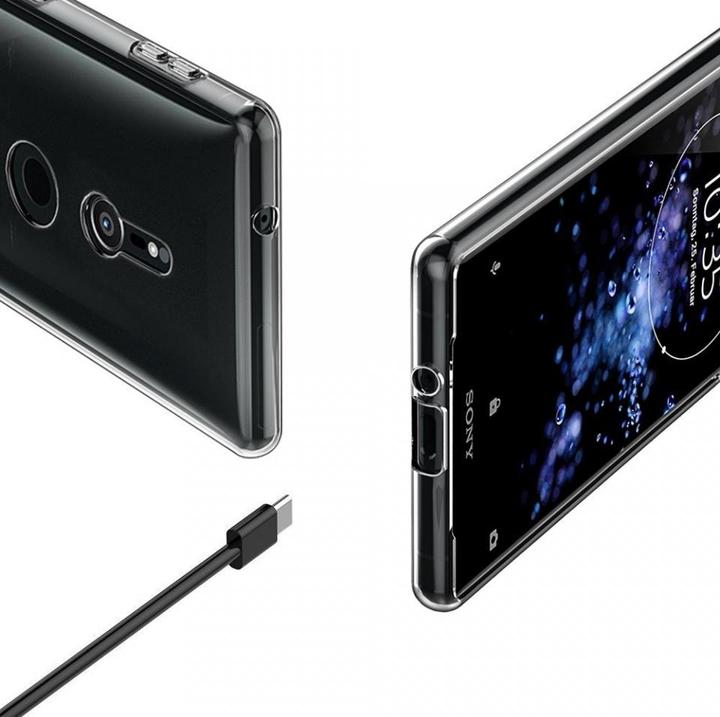 Actual product image Screenguard Sony Xperia XZ2 Cover Carbon Brushed Soft TPU (Sony Xperia XZ2)