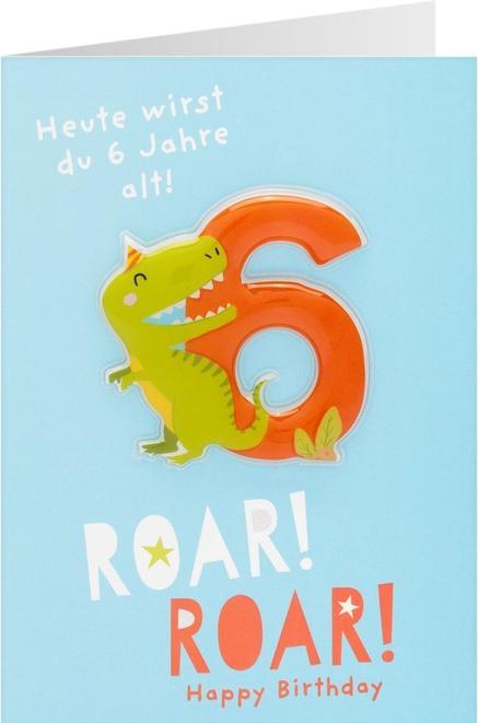 Sheepworld Birthday card - Roar! Roar! - Happy Birthday - Today you are 6 years old! (1 pcs.)