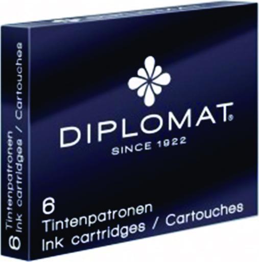 Immagine prodotto Diplomat Cartucce d'inchiostro 6 pezzi (Calamaio, Nero)
