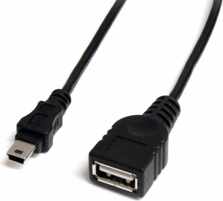 Actual product image StarTech 30cm Mini USB 2.0 Cable - USB A to Mini B - Bu/St (0.30 m, USB 2.0)