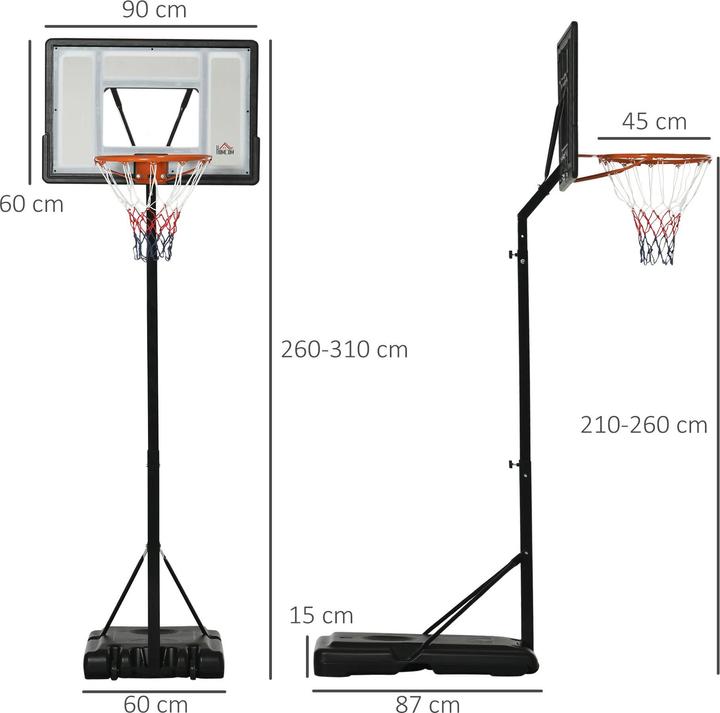 Produktbild Homcom Basketballständer mit Rollen