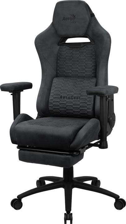 AeroCool Royal AeroSuede Universal Gaming Chair Padded Seat Grey