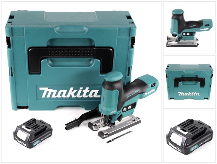 Actual product image Makita JV 102 DA1J 10,8 V battery pendulum action jigsaw in Makpac + 1 x BL 1020 2,0 Ah battery - without